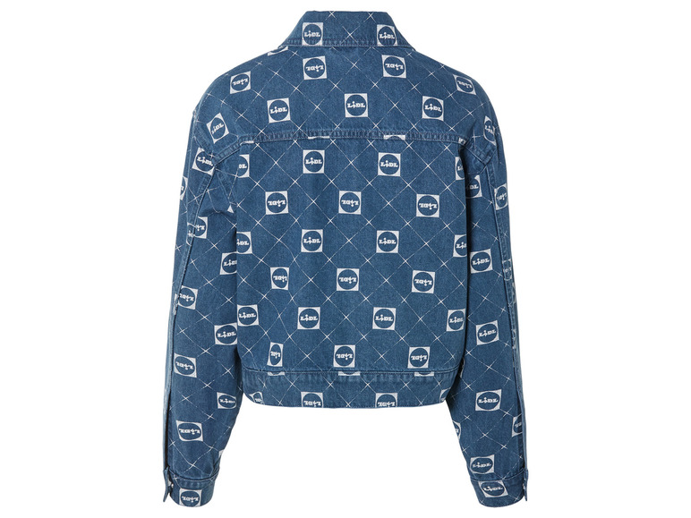 Gehe zu Vollbildansicht: esmara® Damen Oversize-Jeansjacke mit Lidl-Print - Bild 4