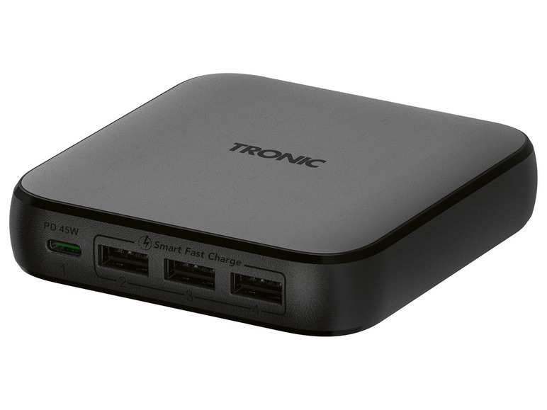 TRONIC® 65 W PD, 4 USB-Ladegerät, Anschlüsse,