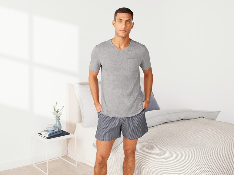 Gehe zu Vollbildansicht: LIVERGY® Herren Pyjama, kurz, mit Baumwolle - Bild 3