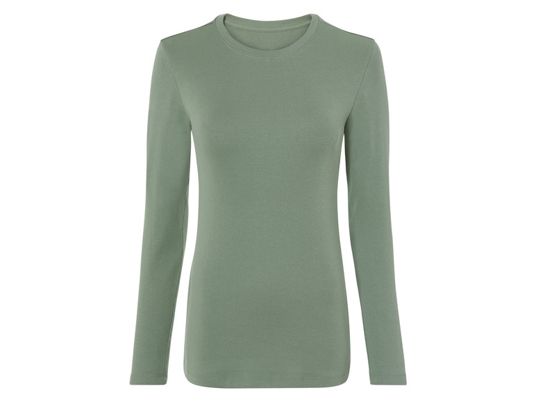 Gehe zu Vollbildansicht: esmara® Damen Umstands-Langarmshirt, in modischer Ripp-Qualität - Bild 4