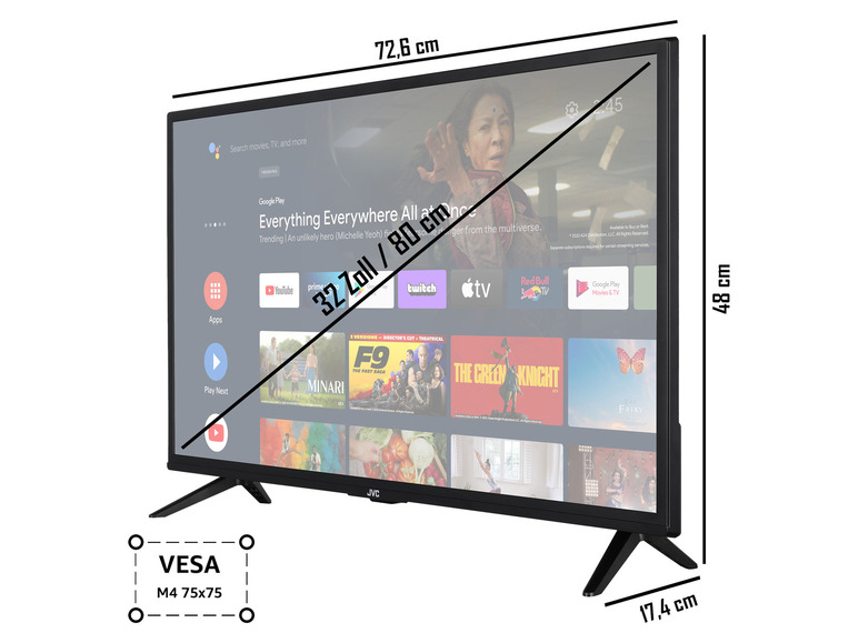 Fernseher 32 ready TV Zoll Smart JVC »LT-32VAH3255« HD