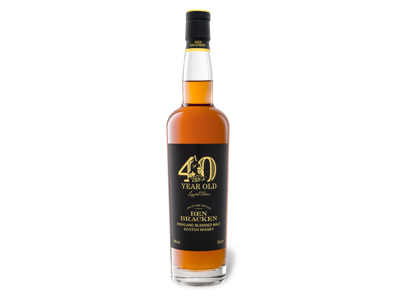 Ben Bracken Highland Blended Malt Scotch Whisky 40 Jahre mit Geschenkbox 43% Vol