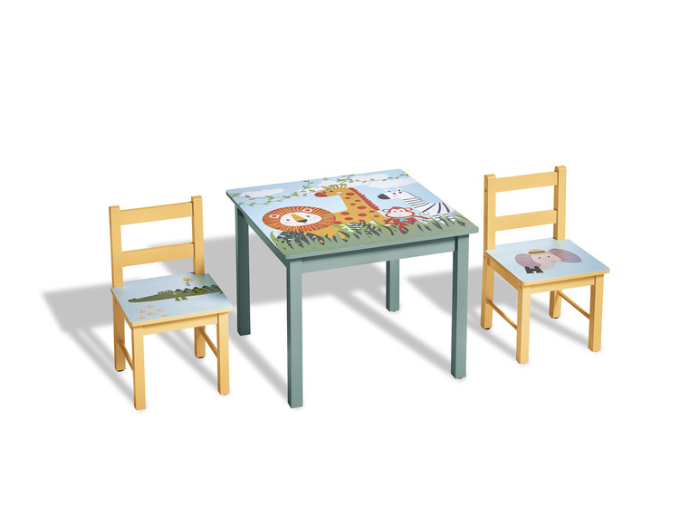 2 mit LIVARNO mit Safari-Motiven home Stühlen, Kindertisch