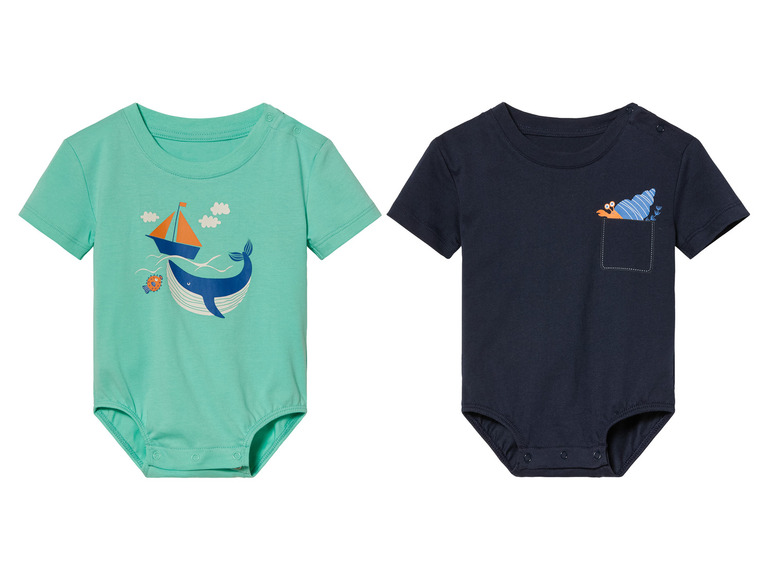 Gehe zu Vollbildansicht: lupilu® Baby T-Shirt-Body mit Knöpfung - Bild 1