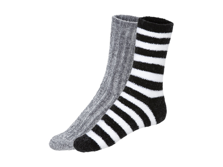 Gehe zu Vollbildansicht: esmara® Damen Chenille-Socken, 2 Paar, flauschig weich - Bild 6