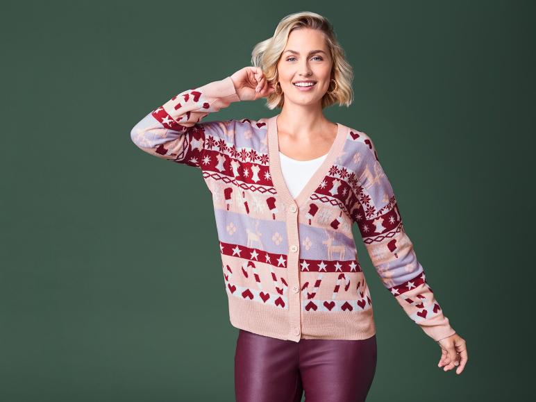 Gehe zu Vollbildansicht: esmara® Damen Cardigan mit weihnachtlichen Motiven - Bild 9