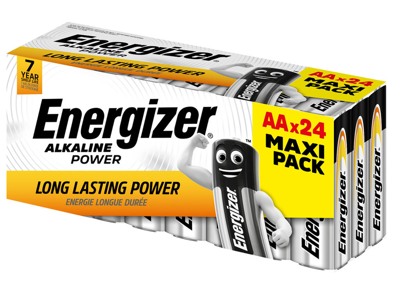 24 Power Stück Energizer (AA) Mignon Alkaline plastkfrei