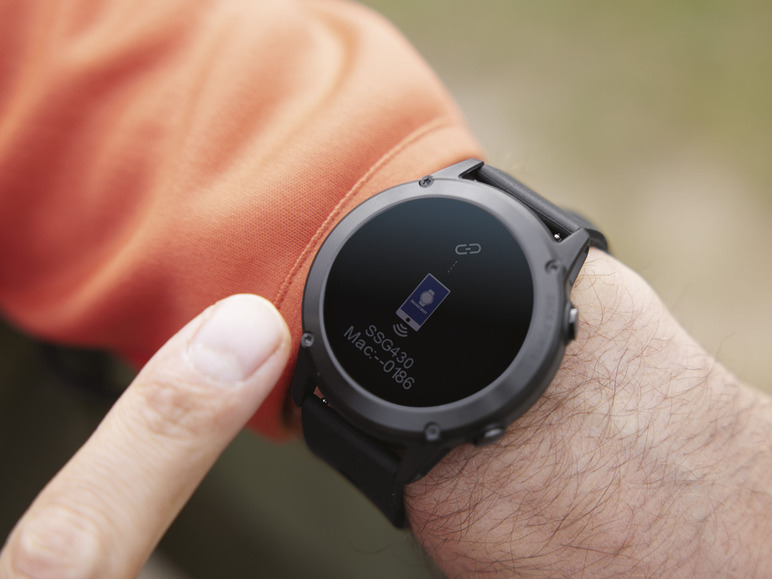 SILVERCREST® und Bluetooth® Fitness-Smartwatch, GPS mit