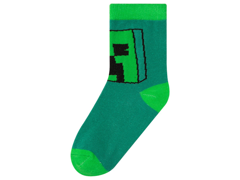 Gehe zu Vollbildansicht: Minecraft Kinder Socken, 3 Paar, weiche Baumwollmischung - Bild 8