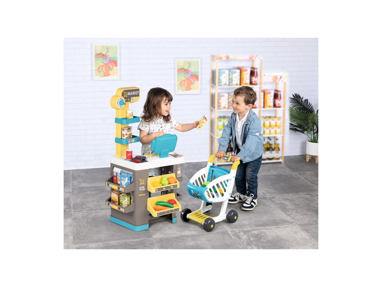 Kaufmannsladen SMOBY Einkaufswagen mit Kinder