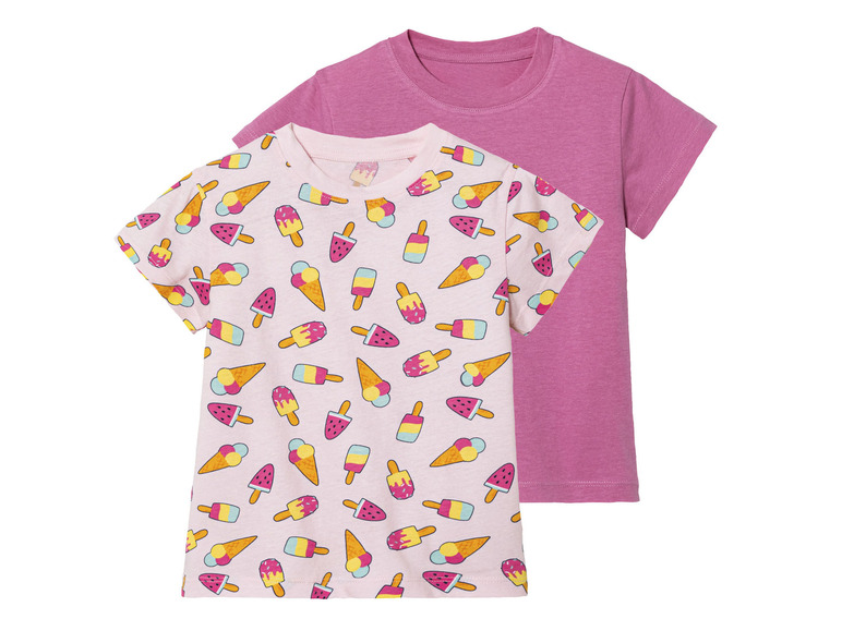 Gehe zu Vollbildansicht: lupilu® Kleinkinder T-Shirts, 2 Stück, aus reiner Baumwolle - Bild 2