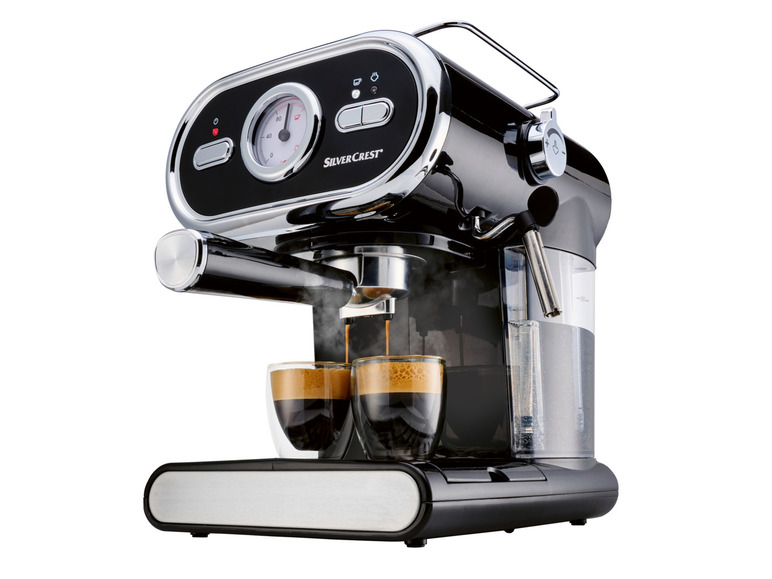 Gehe zu Vollbildansicht: SILVERCREST® KITCHEN TOOLS Espressomaschine »SEM 1100 E1«, schwarz, 1100 W - Bild 3