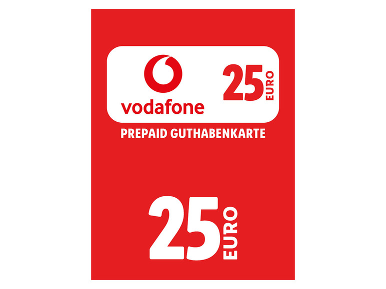 über 25 Vodafone-Aufladenummer EUR