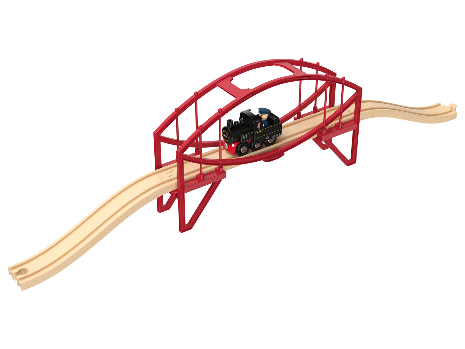 Playtive Holz Erweiterungsset Schienen und Brücken (Modulare Brücke)