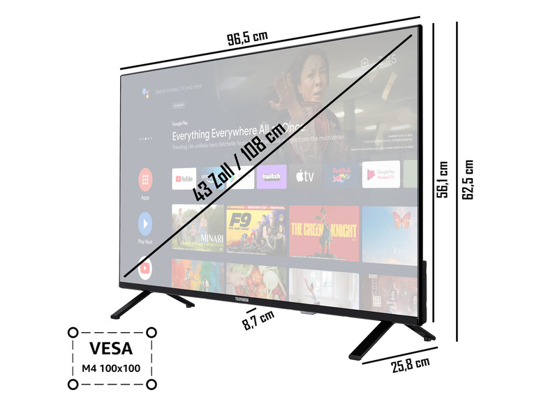 Gehe zu Vollbildansicht: TELEFUNKEN Fernseher »XUAN751S« Android Smart TV 4K UHD - Bild 9