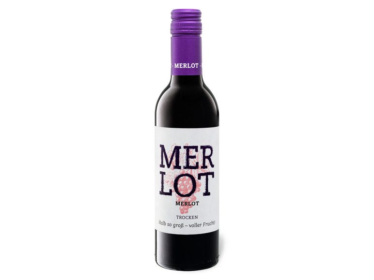 trocken Rotwein Merlot 0,375-l, 2020 vegan