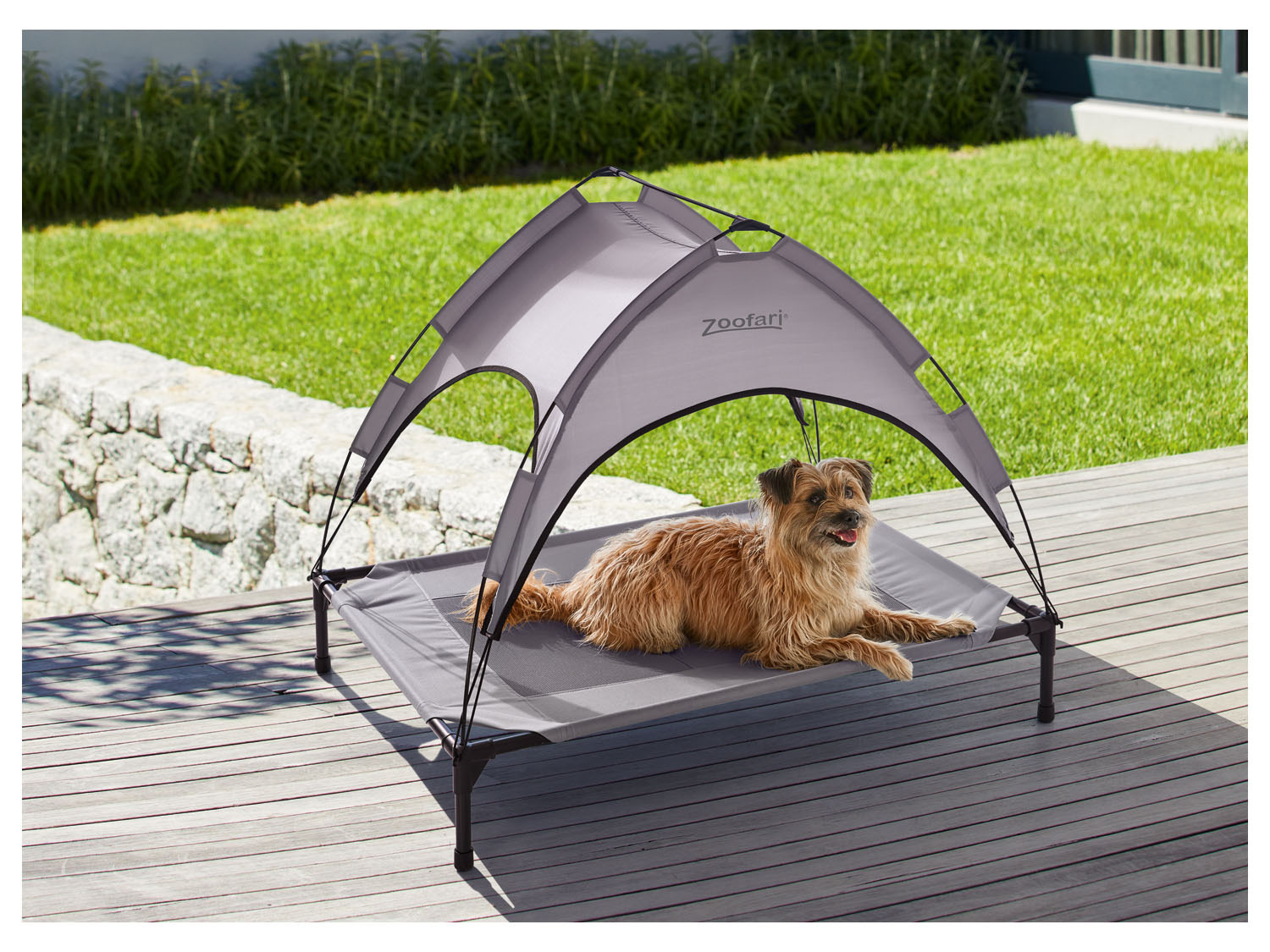 zoofari® Hundebett mit Sonnendach, B H x 75… 85 x T 106