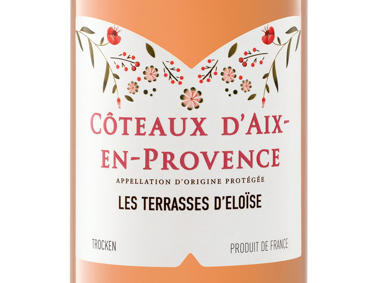 Les Terrasses d\'Eloïse trocken, Coteaux 2022 AOP d\'Aix-en-Provence Roséwein