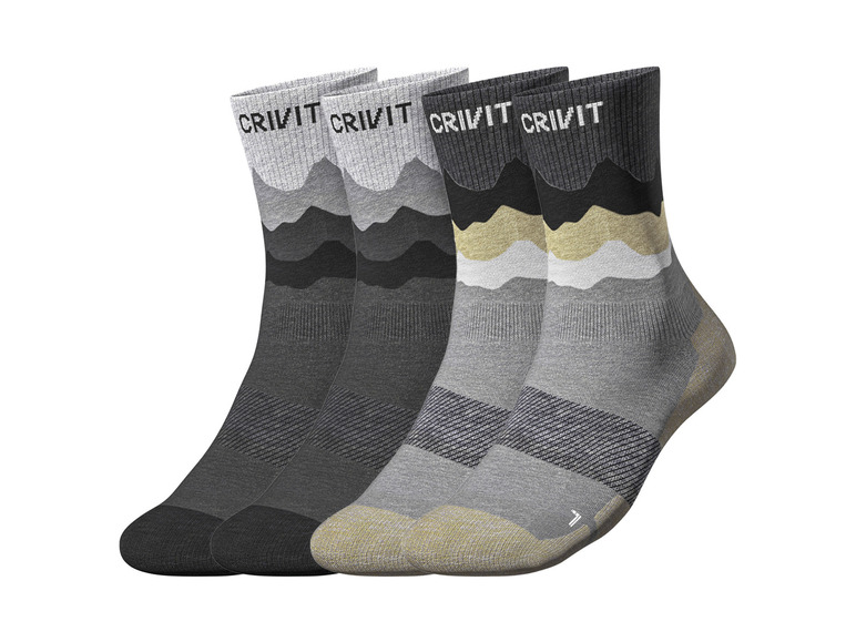 Gehe zu Vollbildansicht: CRIVIT Herren Outdoorsocken, 2 Paar, mit SmartStep-Fußbett - Bild 2