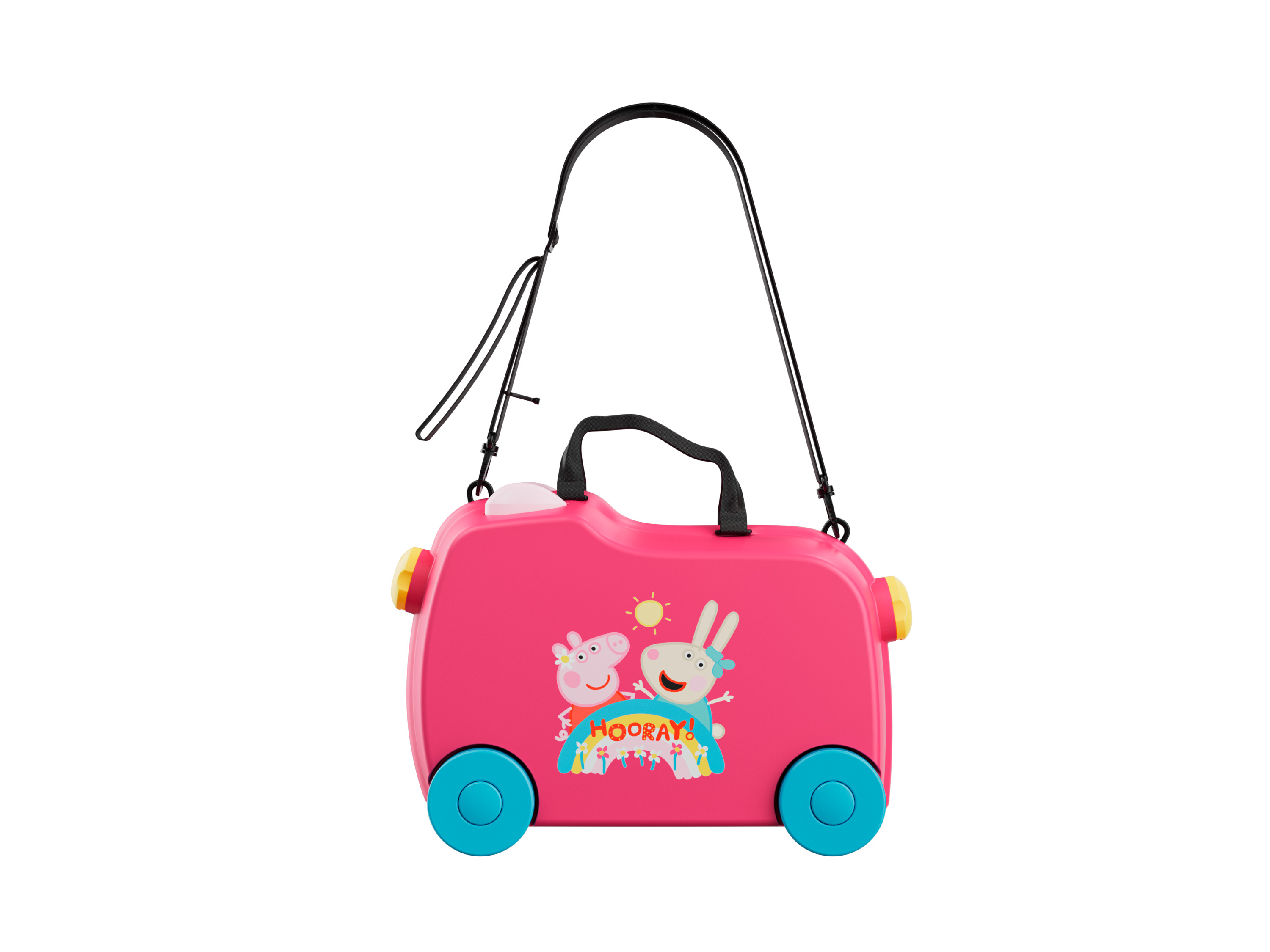 Kinderkoffer Tiere zum Draufsetzen (pink)