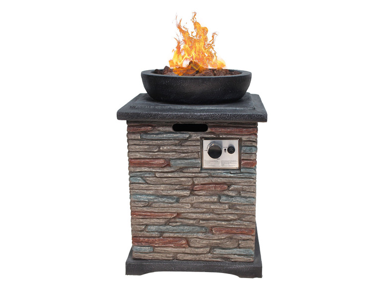 Ziegelstein-Design, im Feuerstelle grau Flam Kamino