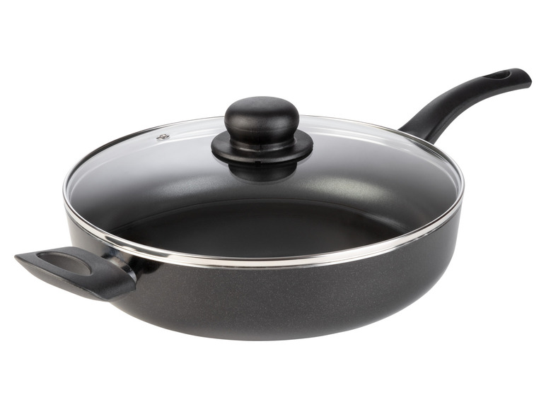 LIVARNO home Aluminium-Sauteuse mit Glasdeckel, 28 cm