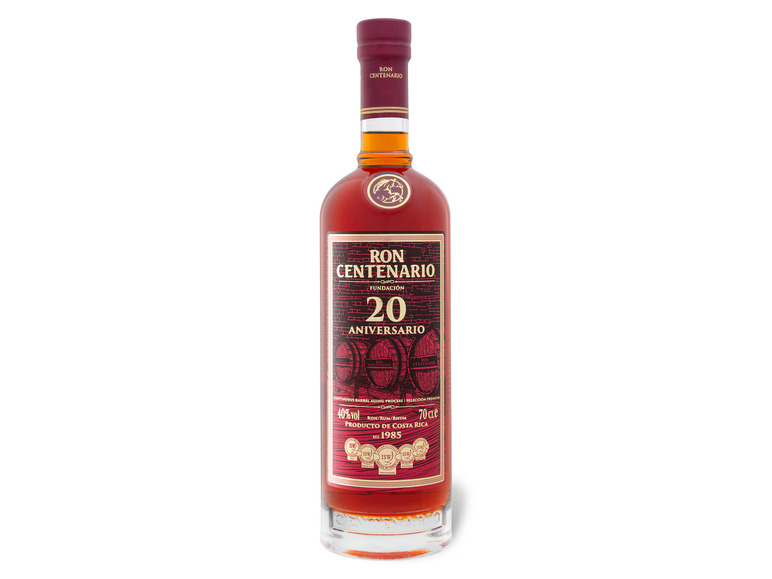 Tumbler, Centenario Rum Ron 2 Vol 40% Fundación Jahre + 20