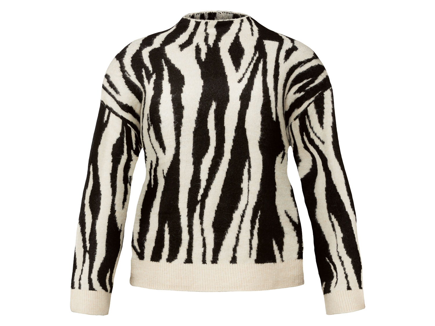 esmara® Damen Pullover (S(36/38), zebra) S(36/38)