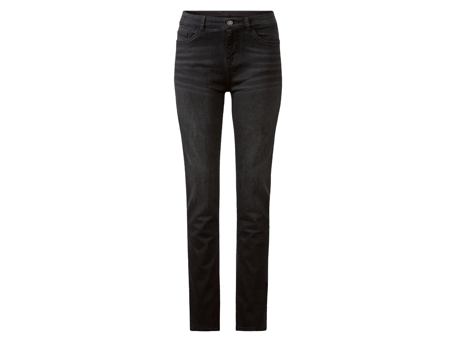 esmara® Damen Jeans Slim Fit (reguläre Länge, 38, schwarz) 38