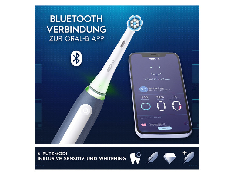 blue Zahnbürste, Reiseetui, ocean Way iO My Oral-B Elektrische