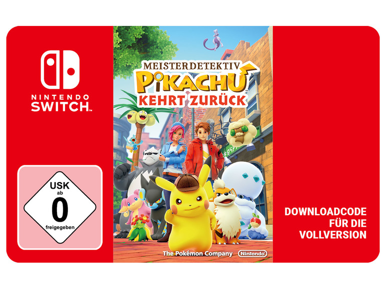 Gehe zu Vollbildansicht: Nintendo Nintendo Full Game Detective Pikachu kehrt zurück Digital Code 49,99 EUR - Bild 1