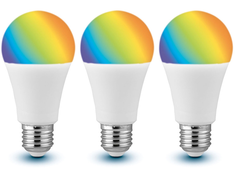 3er home Leuchtmittel Zigbee LIVARNO RGB, Home, Set Smart - 9,5 für E27 Watt,
