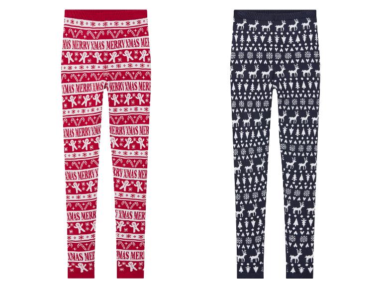 Gehe zu Vollbildansicht: pepperts!® Kinder Strickleggings, mit klassischen Weihnachtsmotiven - Bild 1