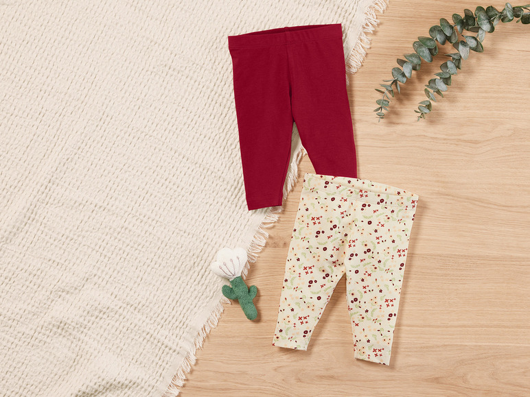 Gehe zu Vollbildansicht: lupilu® Baby Leggings, 2 Stück, mit Bio-Baumwolle - Bild 15