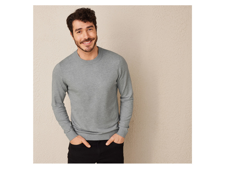 Gehe zu Vollbildansicht: LIVERGY® Herren Strickpullover, mit Rundhalsausschnitt - Bild 3