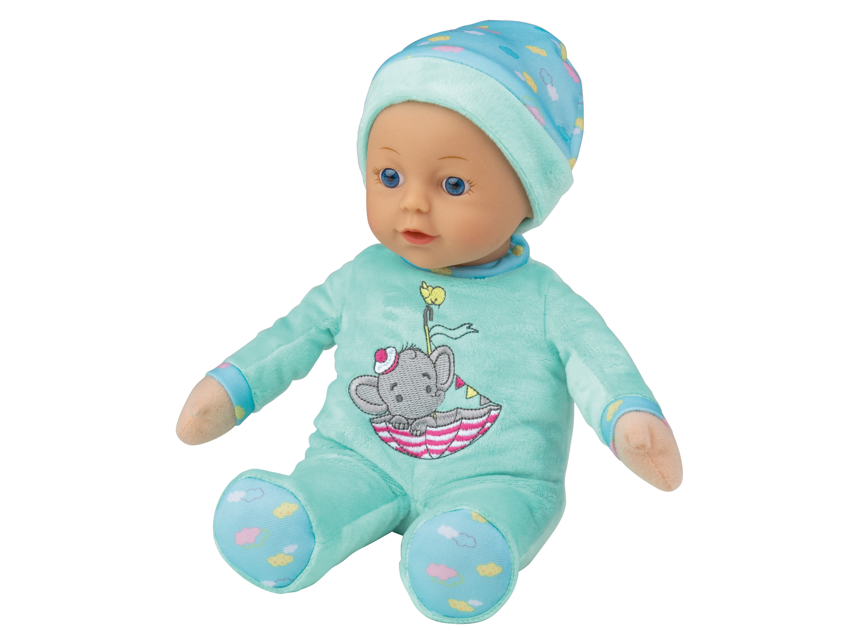 Playtive Babypuppe Sam und Meerjungfrau Soft 30cm (blau)