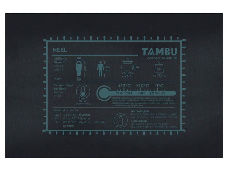 Gehe zu Vollbildansicht: TAMBU NEEL - Mumienschlafsack 800g - Bild 3