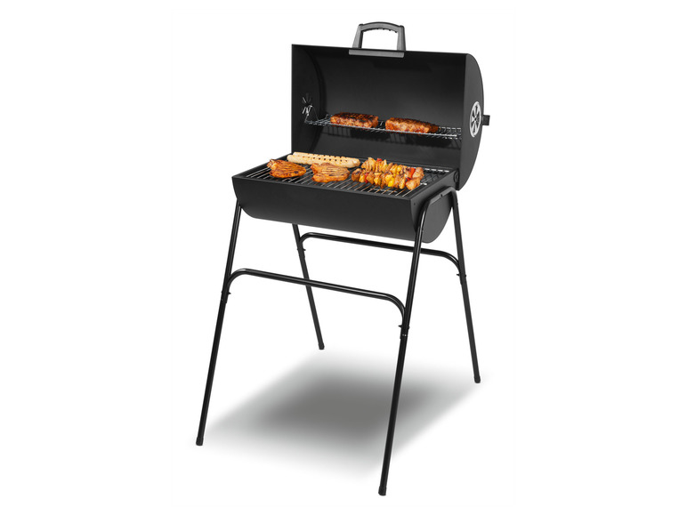 Gehe zu Vollbildansicht: GRILLMEISTER Holzkohle Fassgrill »Kansas«, mit Gestell, B 60 x H 95 x T 79 cm - Bild 2