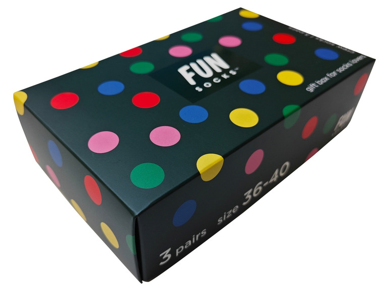 Gehe zu Vollbildansicht: Fun Socks Socken, 3 Paar, mit Geschenkbox - Bild 11