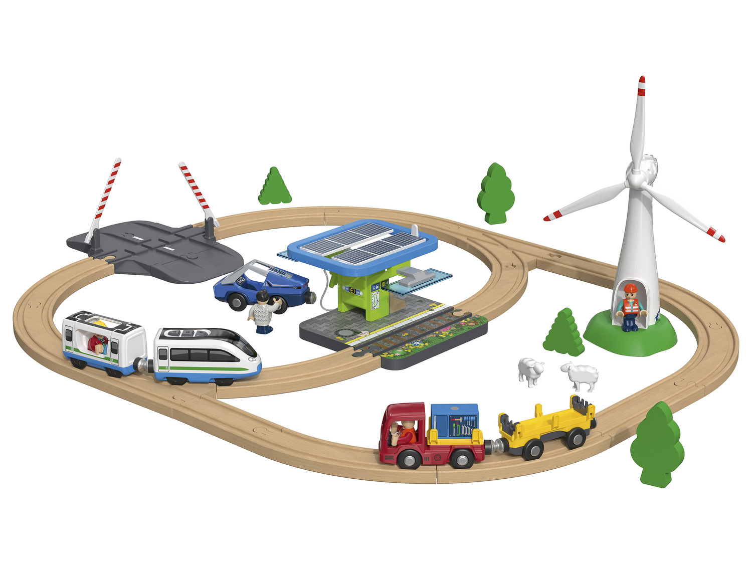 Playtive Eisenbahn-Set / Erneuerbare Energie… Baustelle