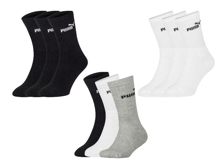 Gehe zu Vollbildansicht: Puma Herren Socken, 3 Paar, mit Logo - Bild 1