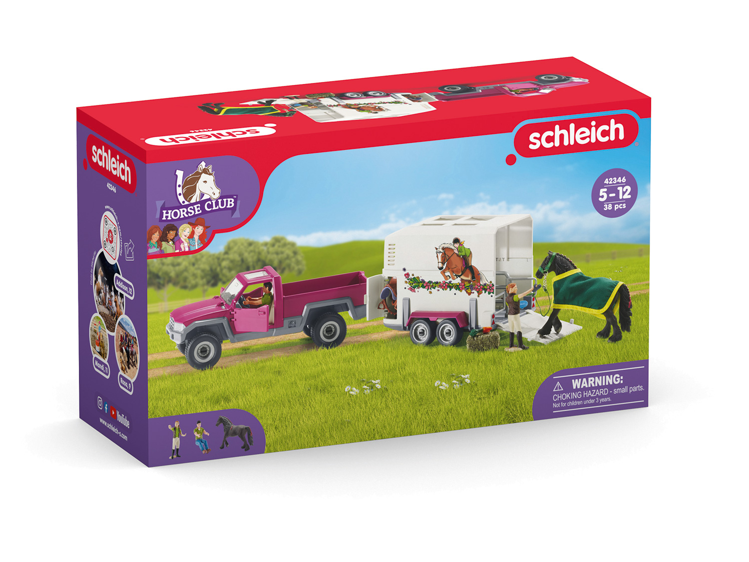 Schleich 42346 Horse Club Spielset »Pick-up mit Pferdeanhänger«