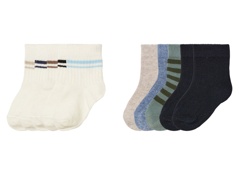 Gehe zu Vollbildansicht: lupilu® Baby Socken, 5 Paar, mit Bio-Baumwolle - Bild 1