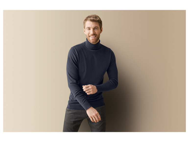 Gehe zu Vollbildansicht: LIVERGY® Herren Rollkragenpullover, mit hohem Baumwollanteil - Bild 6