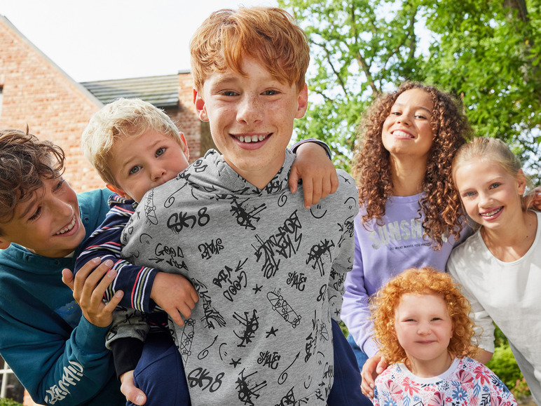 Gehe zu Vollbildansicht: pepperts!® Kinder Jungen Sweathoodie mit Bündchen - Bild 6