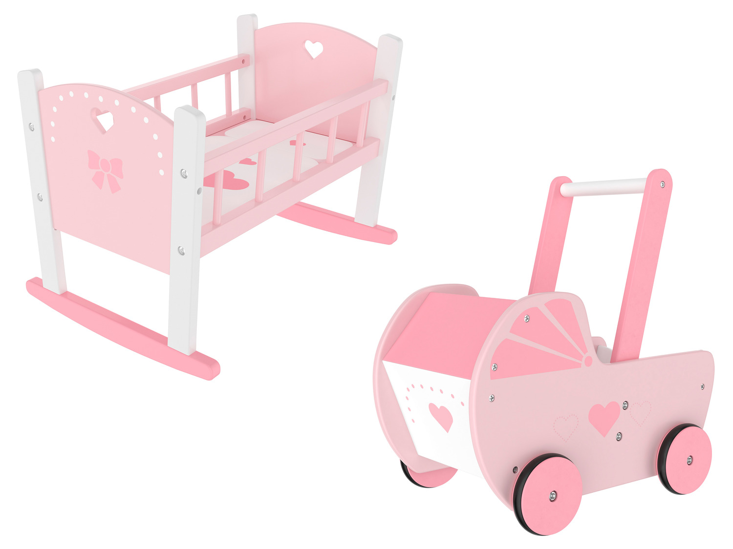 Playtive Puppenwiege / Puppenwagen, aus | Echtholz LIDL