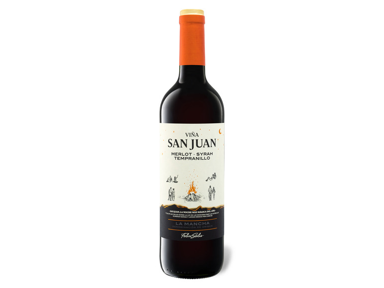 San Rotwein Syrah Viña Mancha Solis vegan, trocken Juan DO La Merlot Felix 2021 Tempranillo