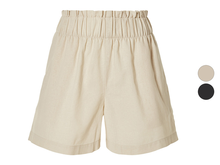 esmara® Leinen-Shorts mit hoher Leibhöhe