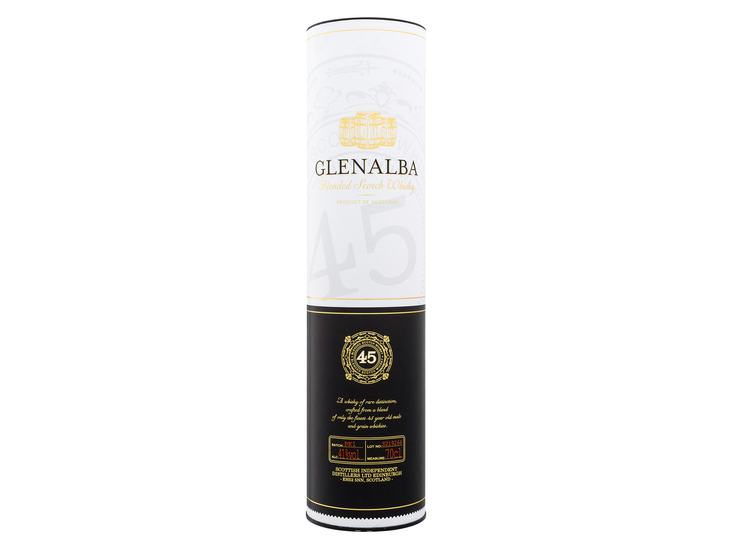 Glenalba Blended Scotch Whisky 45 Jahre mit Geschenkbo…
