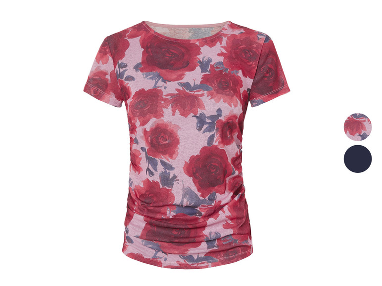 esmara® Damen T-Shirt mit seitlicher Raffung